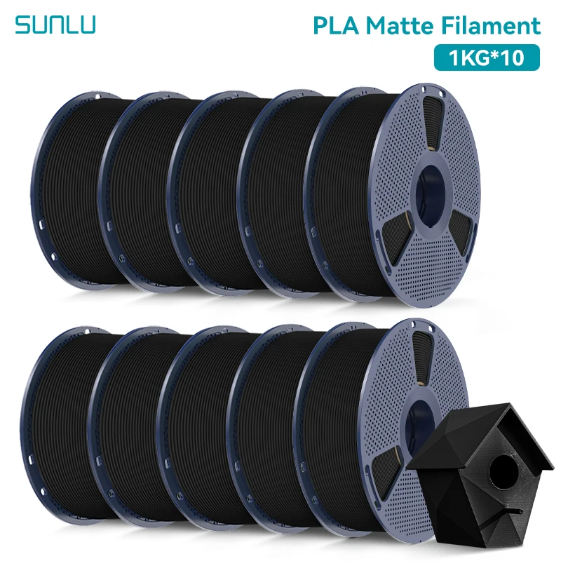 SUNLU PLA Matt 10KG1,75mm ±0,03mm 1KG/2,2LBS 3D-Drucker-Filament PLA Hohe Transparenz Schnelle 2-7 Tage Lieferung RoHS Reach