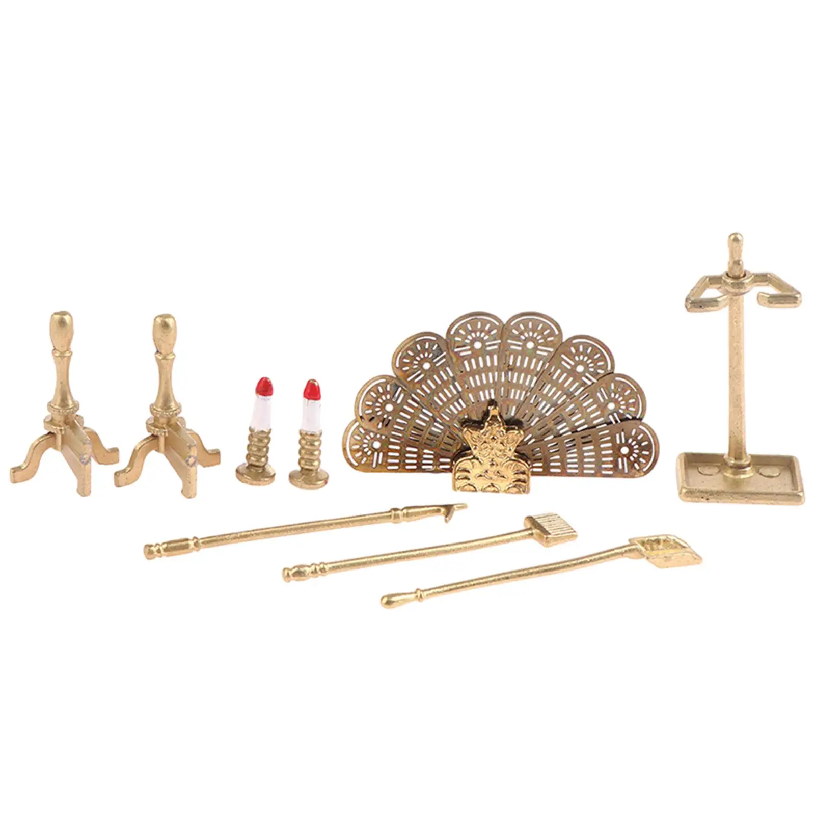 1/12 poppenhuis open haard decoratie miniatuur model duurzame metalen ornamenten