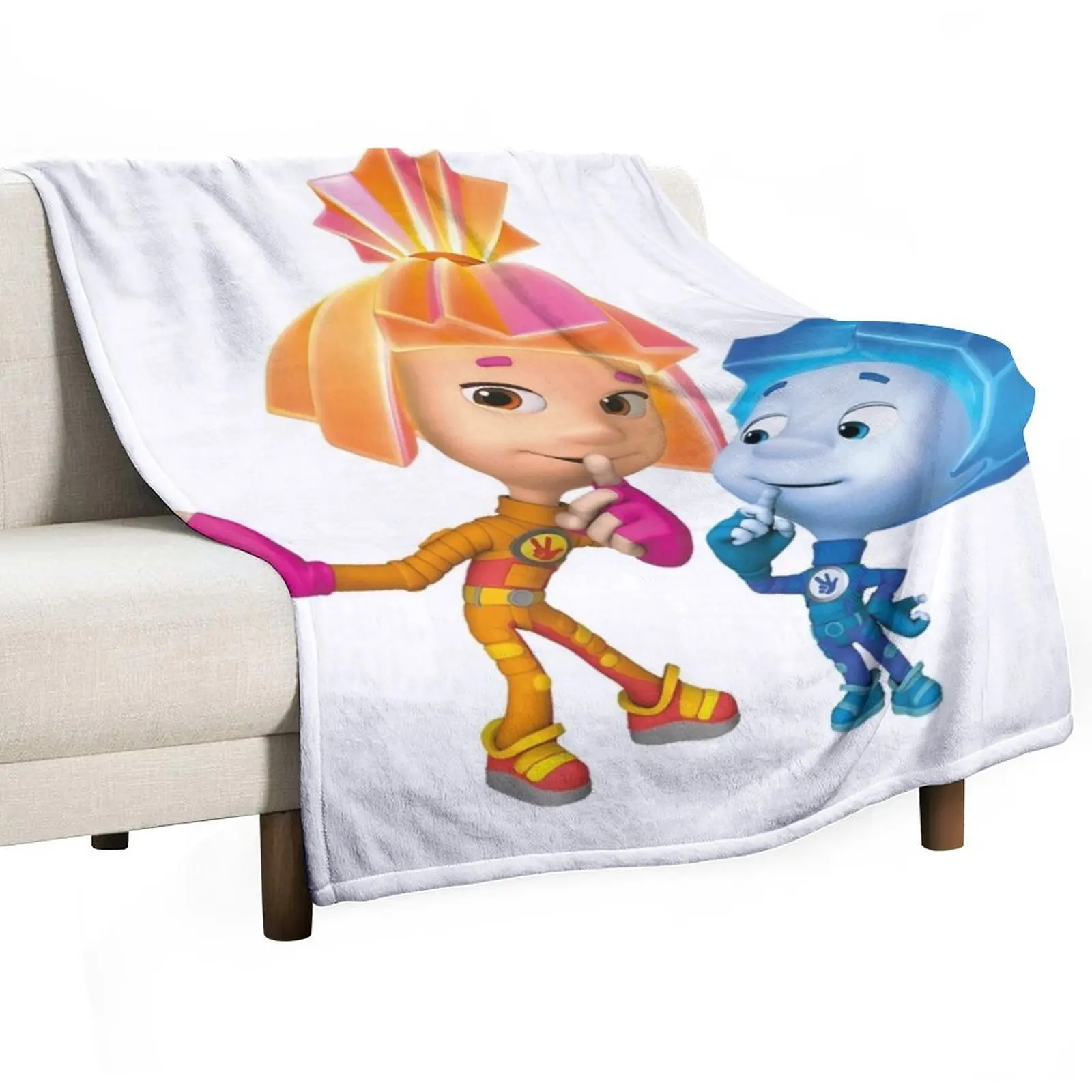 

Cartoon the fixies Throw Blanket Durable Warm Blanket for Daily Home Use