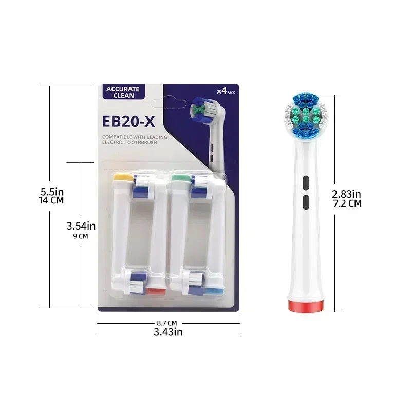 구강 Bi 전동 칫솔 헤드와 호환, 범용 Brau 교체 헤드, p2, 4000, 3757, d12, 3766