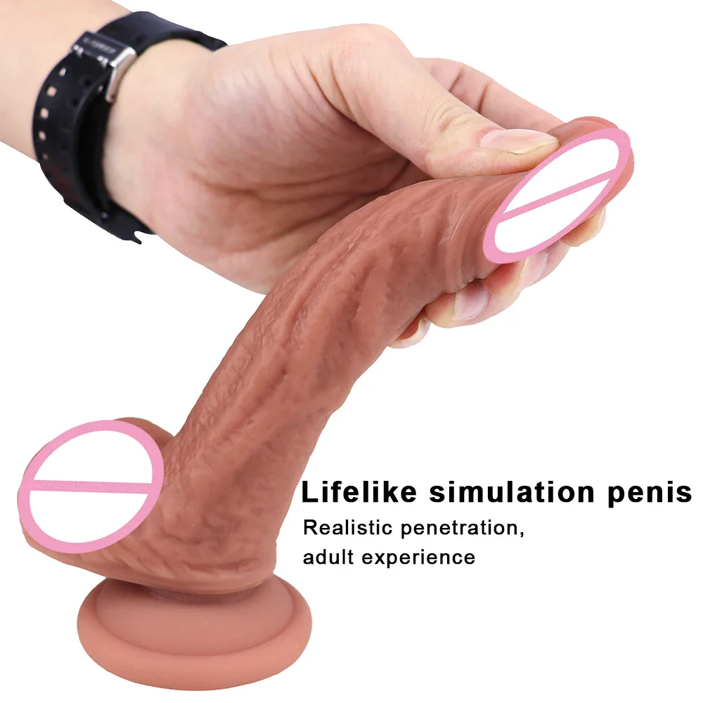 Small Realistic 3cm Dildo With Suction Cup AnalDildo For Women Adult Sex Toys Female Masturbator Soft Silicone Dick Sex Product