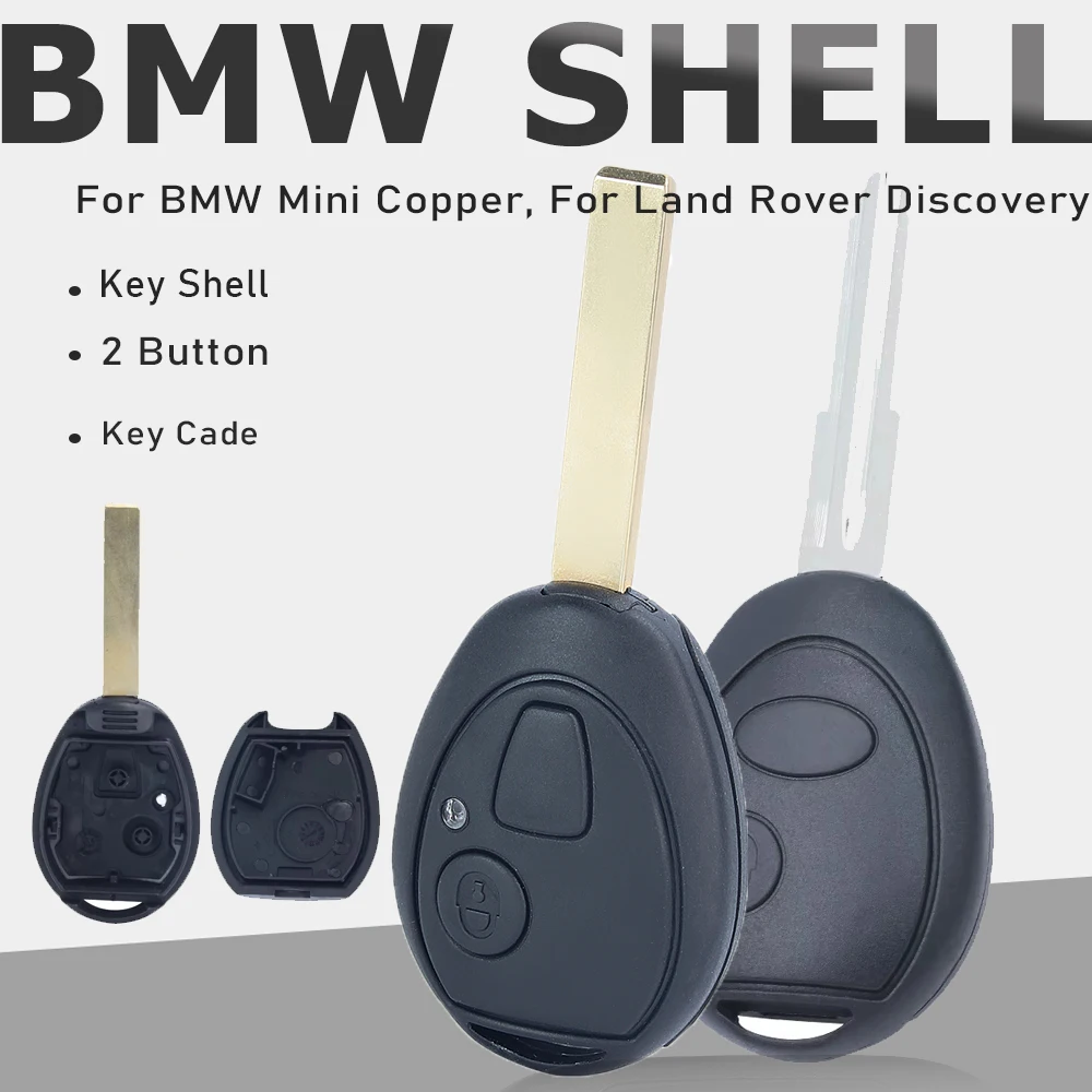 

KEYECU 2-кнопочный чехол для ключей для Land Rover Discovery 1999-2004 гг. для BMW Mini Copper 2002-2005 гг.