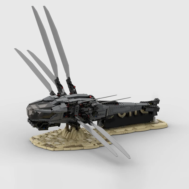 Modelo arquitectónico MOC de 693 Uds., soporte de exhibición de ornitóptero real, modelo educativo, bloques de construcción, regalo de juguetes DIY de cumpleaños