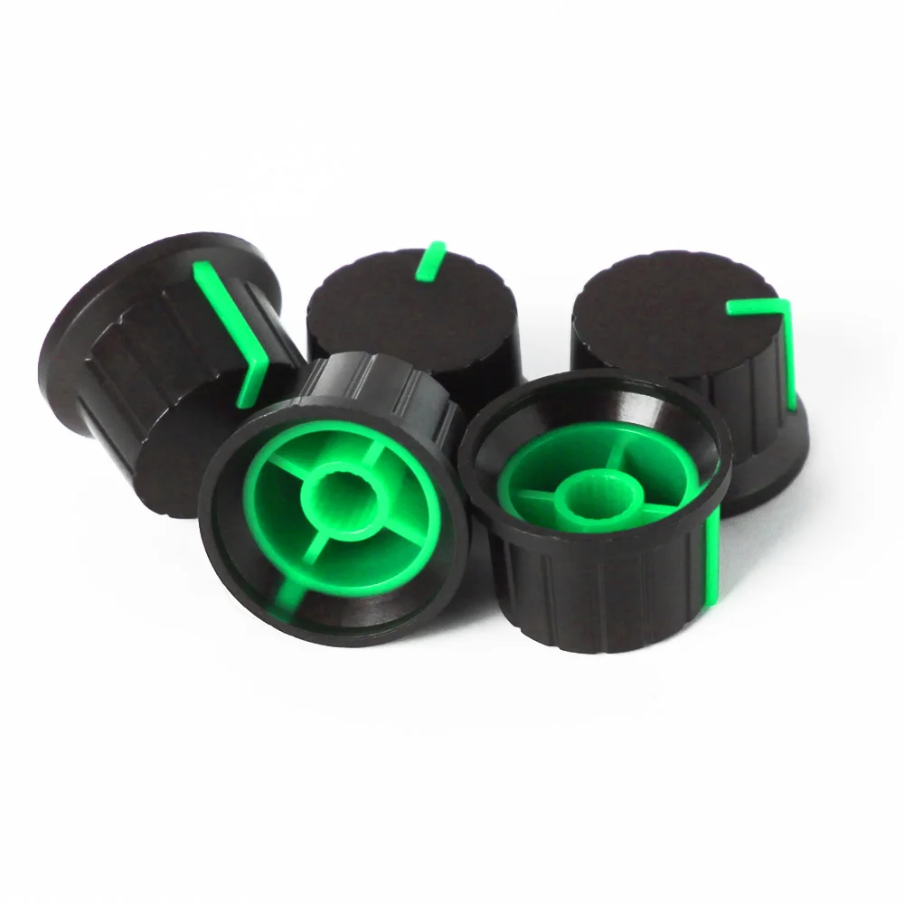 

10PCS 24*15mm Potentiometer Knob Cap Flower-axis Volume Control Knobs green for Encoder