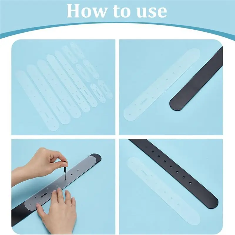 ABIY Leather Templates 22 Pcs 11 Styles PVC Patterns For DIY Supply For Belt Holes Punching Crafting Tools