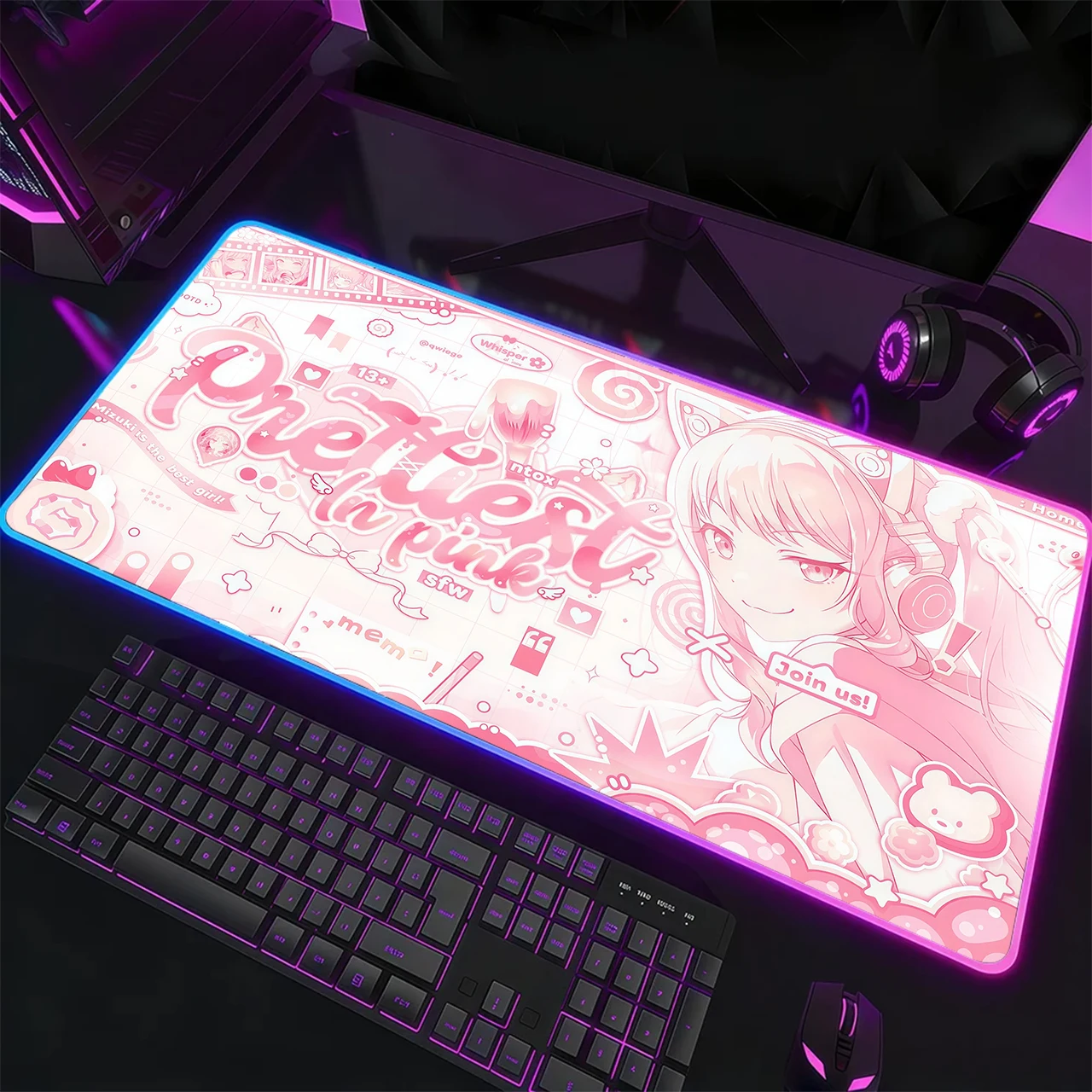Mouse Pad Extended Rgb - Mouse Pad Gamer RGB, Tapete de