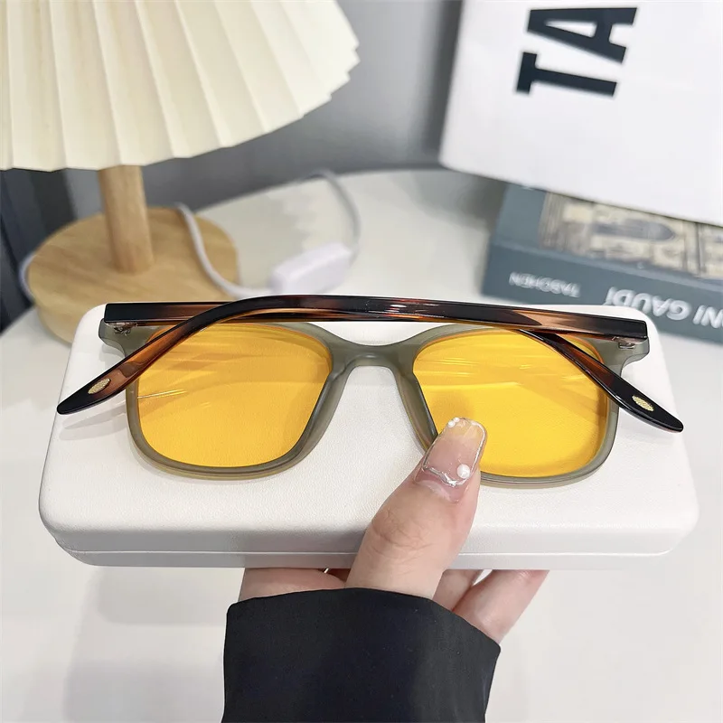 Luxuriöse Rechteckige Sonnenbrille für Damen und Herren Vintage Markendesigner Eckige Sonnenbrillen Herren Shades Damen Eyewear Brillen Gläser – Detail 15