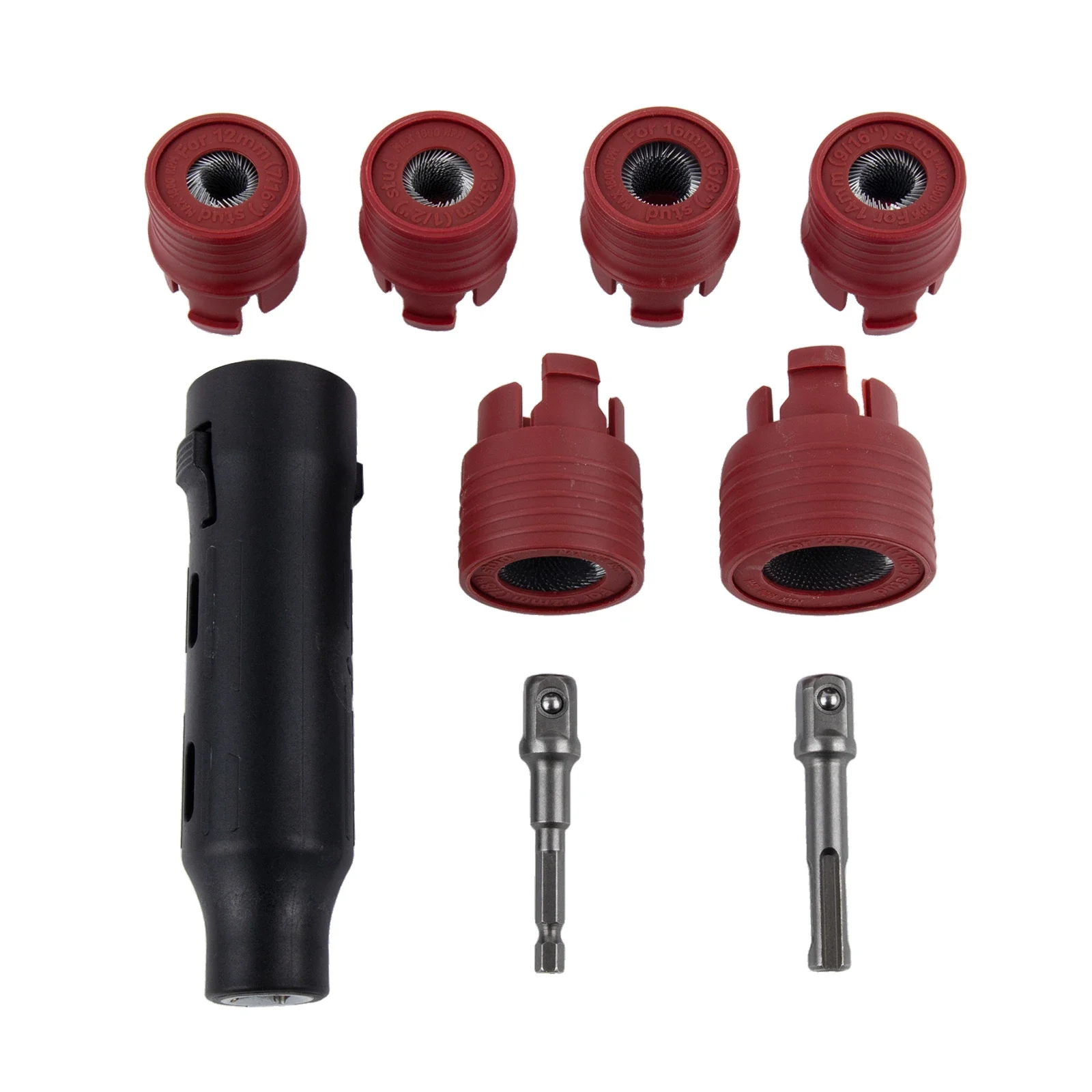 9PCS Car Wheel Stud Cleaner Tool Screw Nuts Rust Removal Brush Cleaning 12-28mm 2025 Hot Sale Brand. New And High Quality