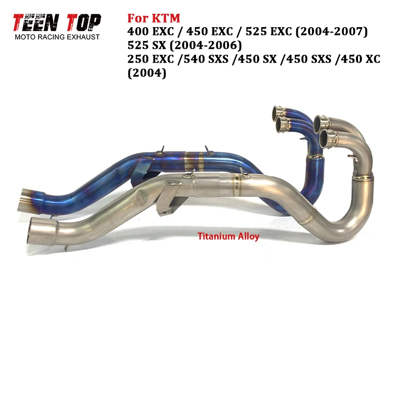 

OEM Motorcorss Exhaust Pipe For KTM 450 EXC SX SXS XC Front Link Pipe 540SXS 250EXC 2004 Exhaust Header Ti-Alloy Escape Moto