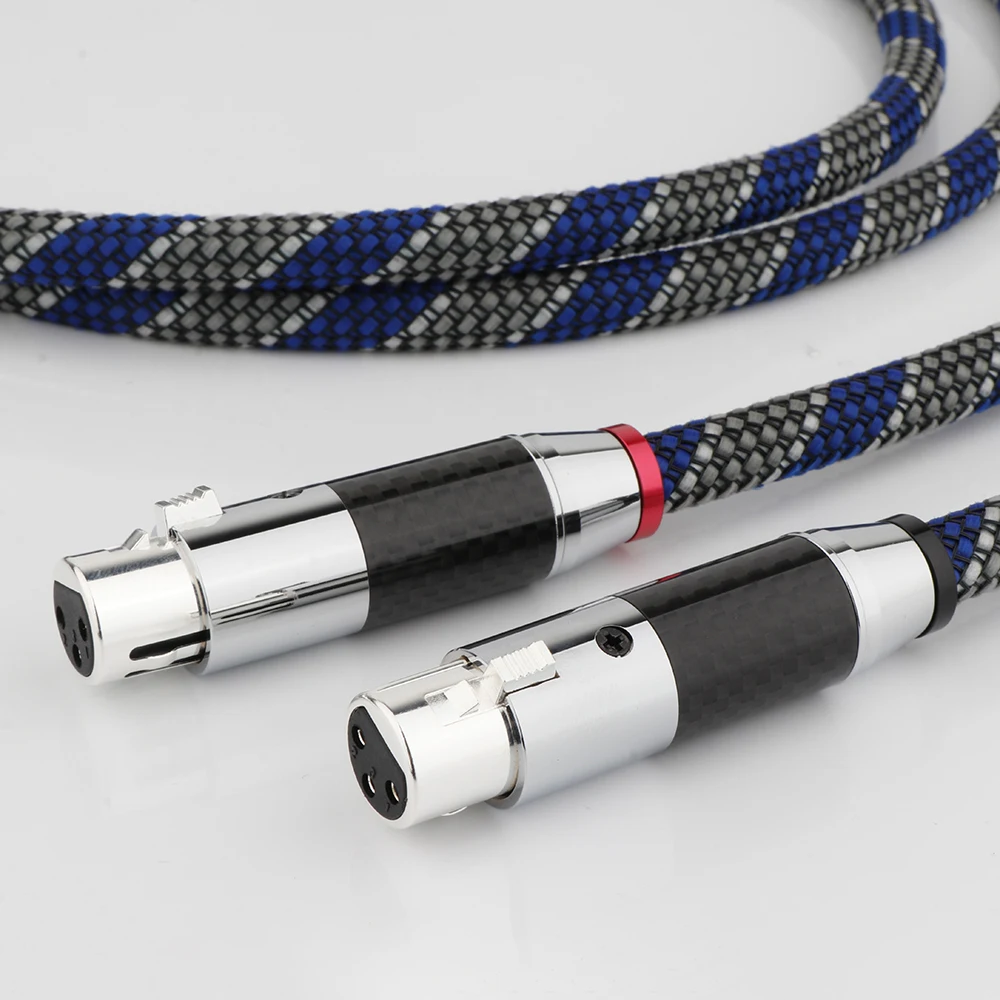 xlr Audiokabel 3Pin xlr Draht OCC versilbert geräuscharmes Mikrofonkabel symmetrisches Kabel für Mikrofon, Verstärker – Detail 12