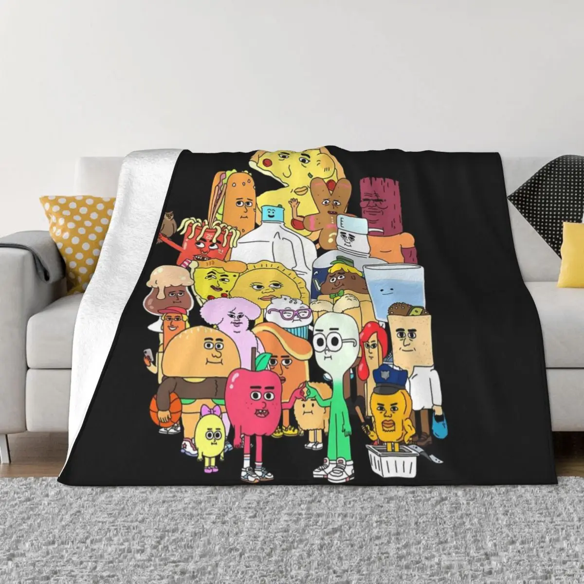 The Apple and Onion Gang Throw Blanket Picnic Decorative Throw Bed Extra Large Throw Blankets