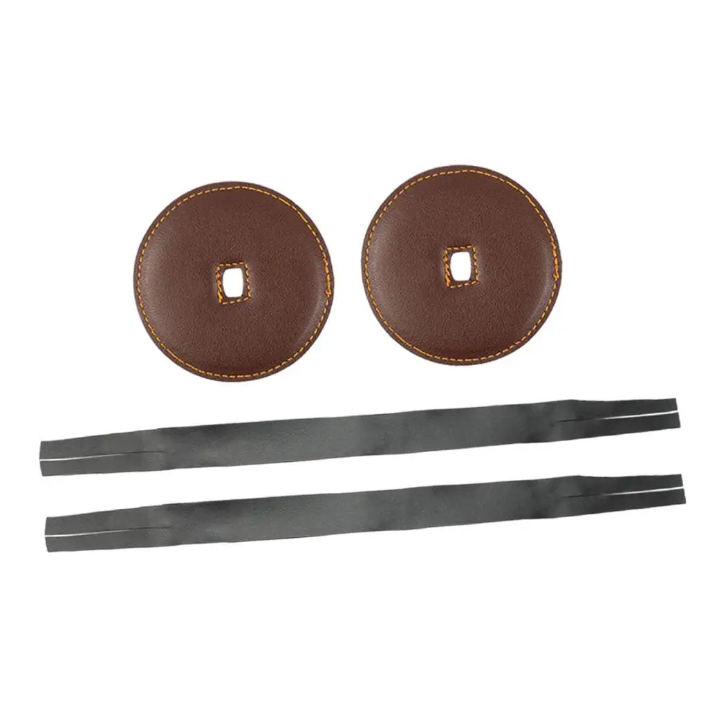 Durable Cymbal Strap PU Leather Hand Grip Belt Percussion Parts for Cymbal Drum Set and Marching Use
