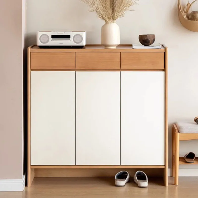 ตู้รองเท้าไม้สีขาวขนาดใหญ่ Professional Vintage Room Decor ร้านอาหารชั้นวางรองเท้ายุโรป Zapatero ที่ไม่ซ้ํากันเฟอร์นิเจอร์