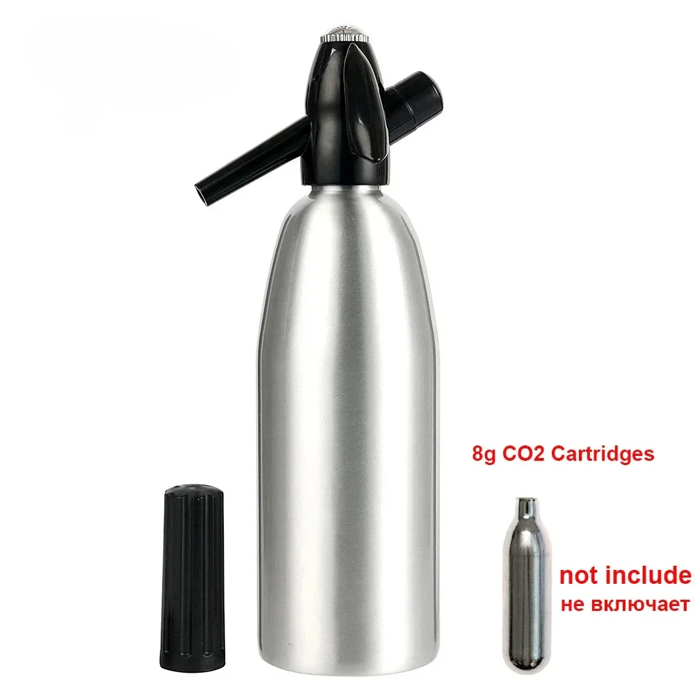 Professional Soda Water Siphon 1L Aluminum CO2 Sparkle Soda Maker Bar Tools