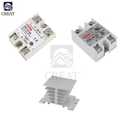 AC-AC Solid State Relay SSR-25AA/40AA AC 80 -250V to 24 -380V AC Heatsink for Car
