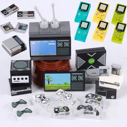 DIY City Classic TV Building Block Street View House Furniture Movies Game Console Television MOC Accessories Bricks Toys Gifts