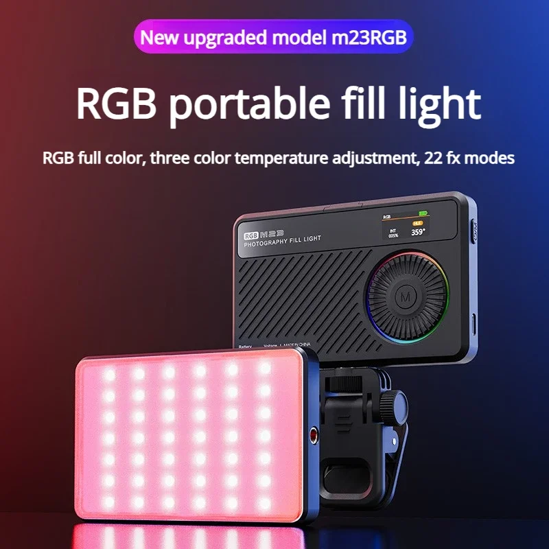 

Универсальный заполняющий светильник M23 с зарядным кабелем и подставкой для штатива для мобильных телефонов и камер Настольный патрон Заполняющий светильник с горячим башмаком