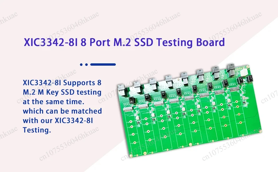 8-Port NVMe SSD Test Kit, PCIe Switch Card + SFF8643 Cables + M.2 Adapters