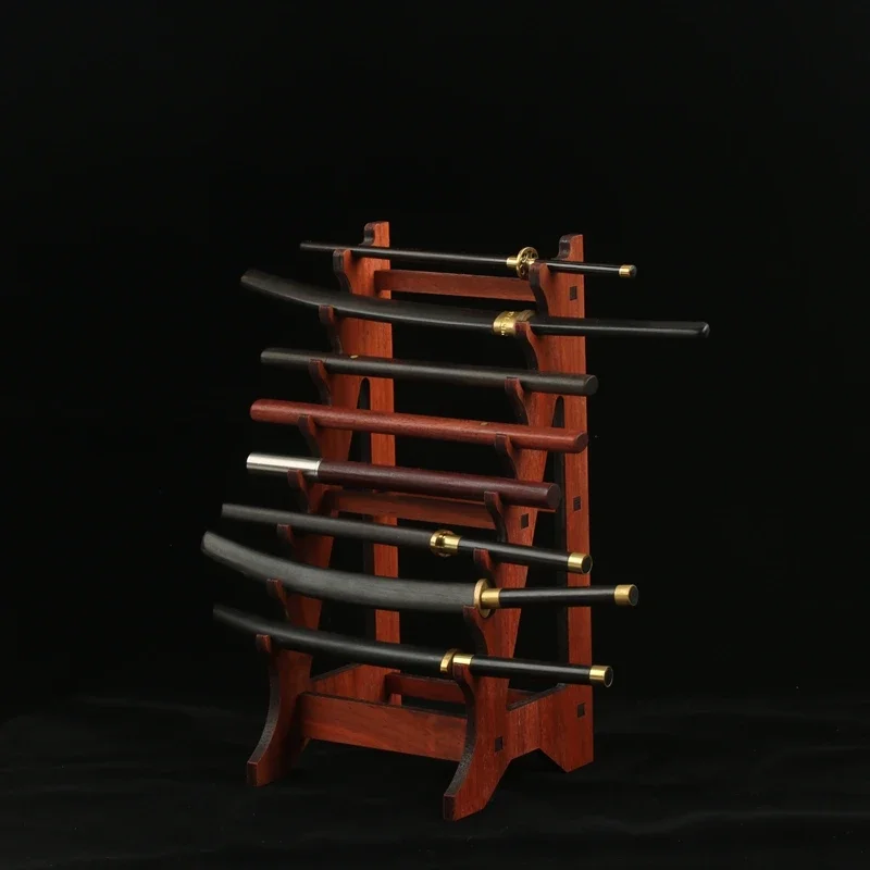 1/6 Miniature Cold Weapon Display Stand Samurai Katana Sword Holder Rack  Wood Stand for 12