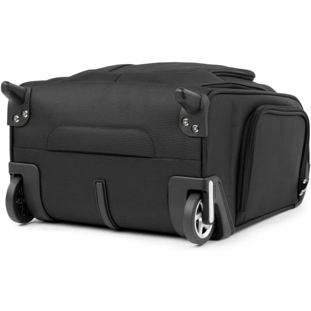 Lightweight Compact Rolling Underseat Carry-On Upright 2 Wheel Bag for Men and Women, Black, Softside Luggage