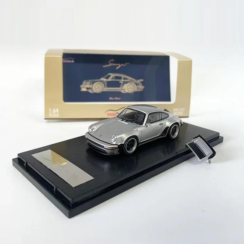 RM 1:64 Model Car Singer Turbo Study 930 Refitting Alloy Die-Cast Vehicle Collection - Grey Silver