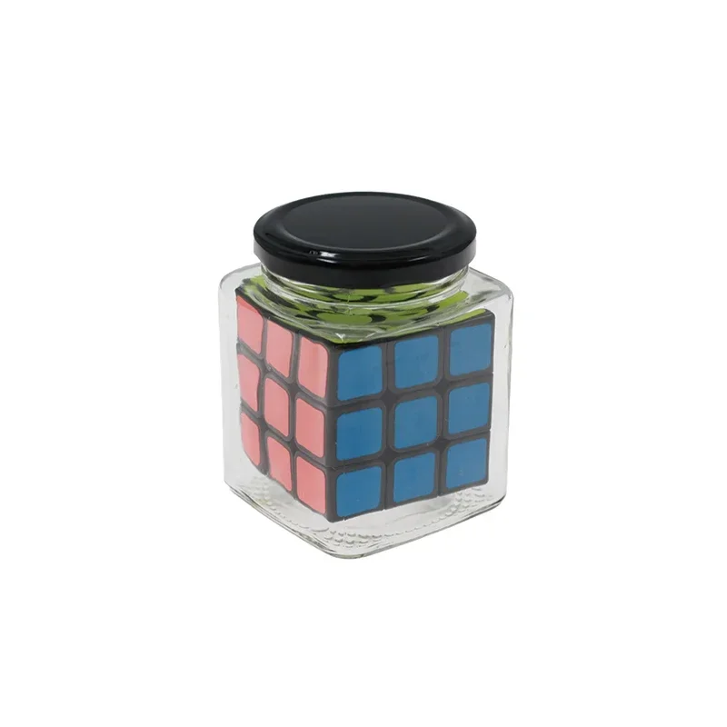 Professional Cube in Bottle Magic - Visual Vanish & Appear Illusion Gimmick for Close Up Street Performance Tricks Gift