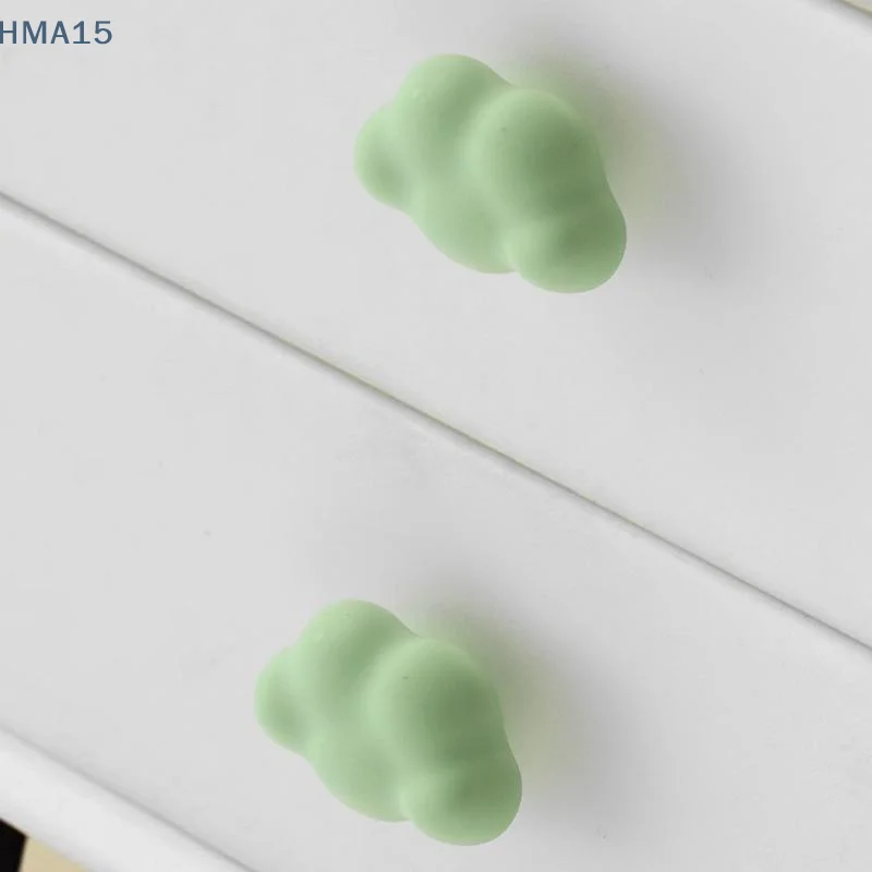 【YA】1 PCS Ceramic Cloud Shape Cabinet Knobs Colorful Drawer Pulls For Kids Room