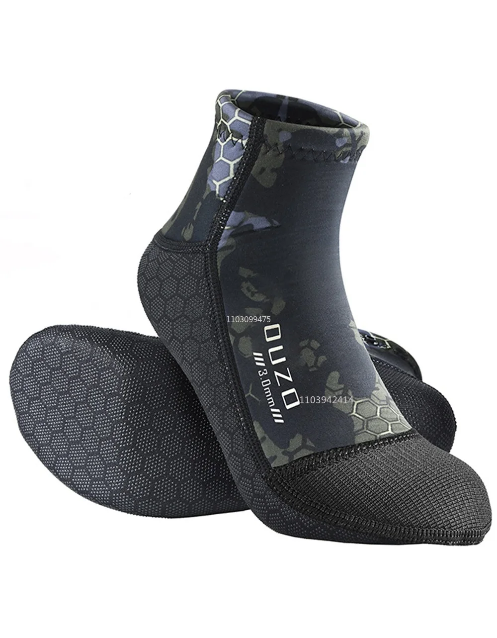 Neopren-Tauchsocken, rutschfest, 3 mm, Neoprenschuhe, Flossensocken, elastisch, Strandstiefel, warme Aqua-Socken zum Schnorcheln, Surfen und Schwimmen. – Detail 15