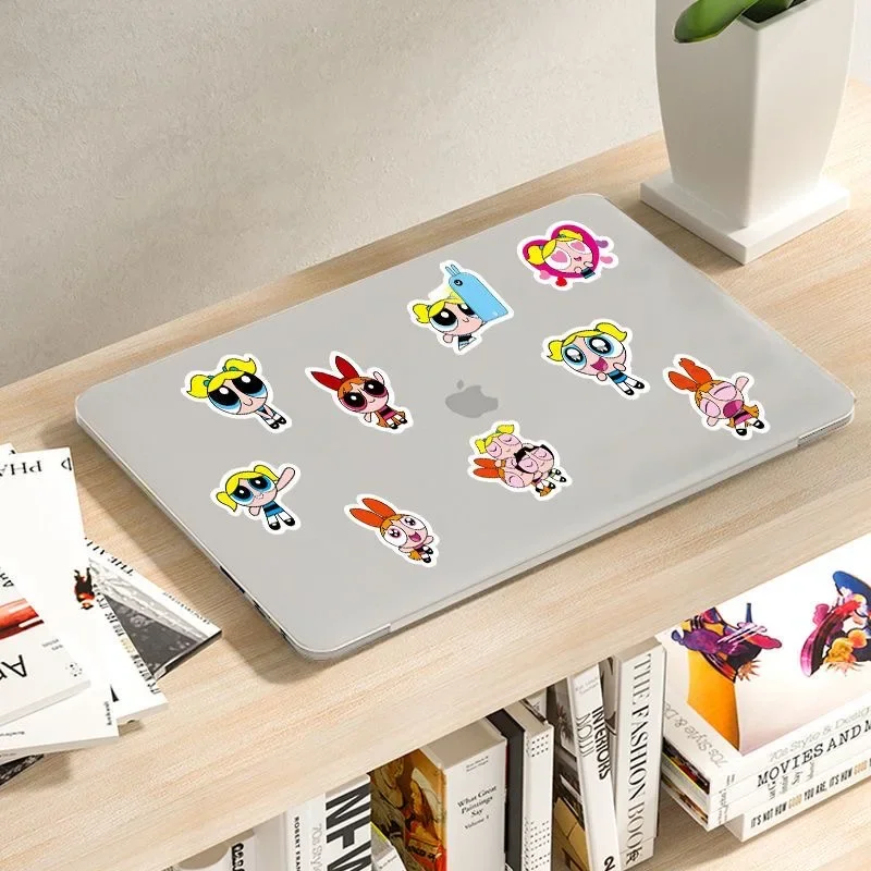 100pcs Powerpuff Girls Stickers Cartoon Vinyl Waterproof Decals for Laptop Water Bottle Skateboard Phone Case Kids Toy Gift view 6