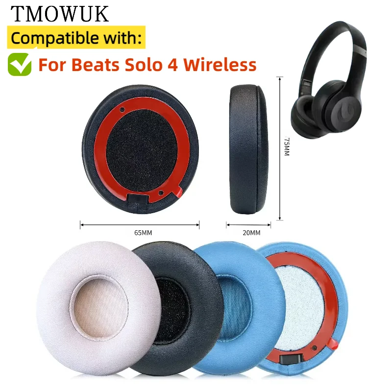 

1 Pair Replacement Foam Ear Pads Pillow Cushion Cover for Beats Solo 4 Wireless Headphone Headset