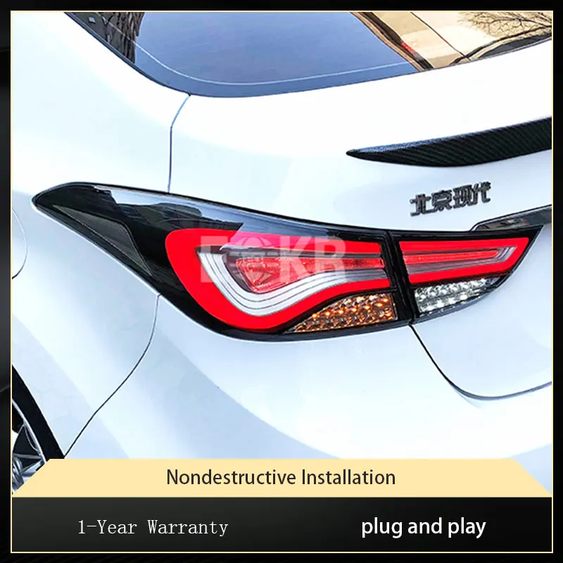 

Taillight For Hyundai Elantra 2012-2017 Upgrade Auto LED Car Lights Projector Bifocal Lens DRL Signal Rear Lamp Accessories
