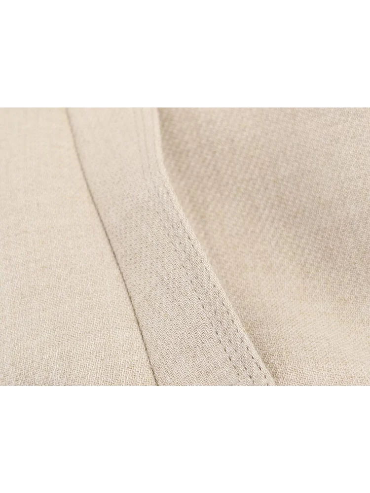 معاطف عصرية بنصف الياقة العالية للنساء أنيقة بأكمام طويلة سترة قصيرة واحدة الصدر لخريف وشتاء 2025 ملابس خارجية نسائية كلاسيكية