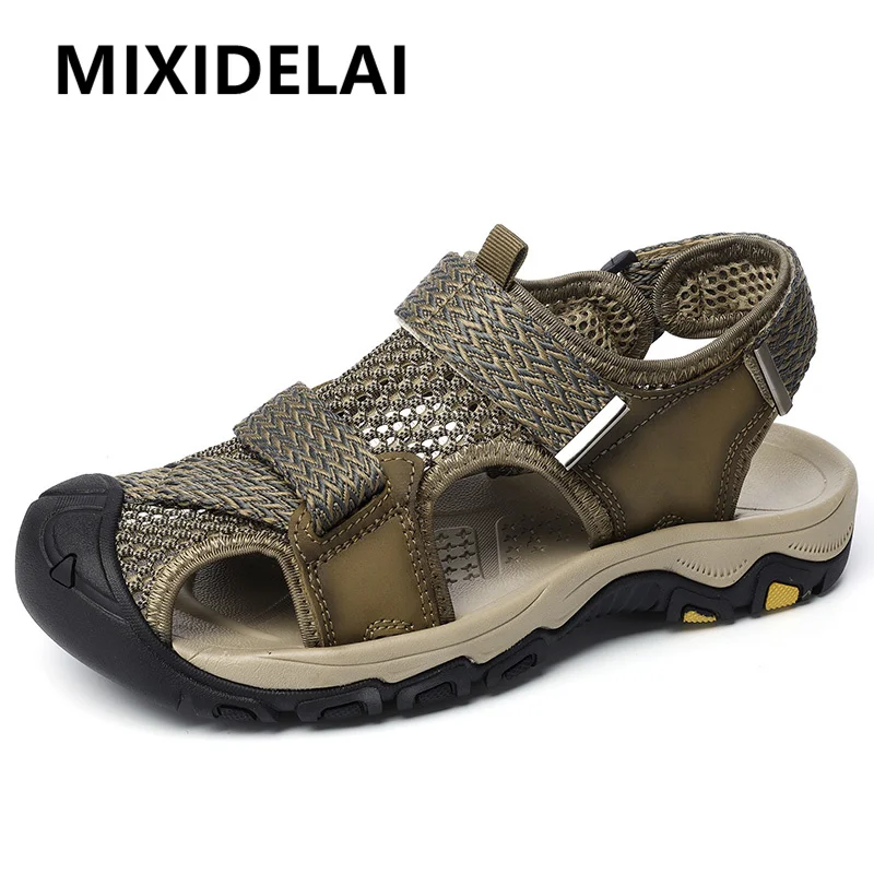 New Casual Men\'s Soft Sandals Breathable Mesh Men\'s Beach Sandals Men\'s Shoes Summer Non-slip Outdoor Summer Sandals Sneakers