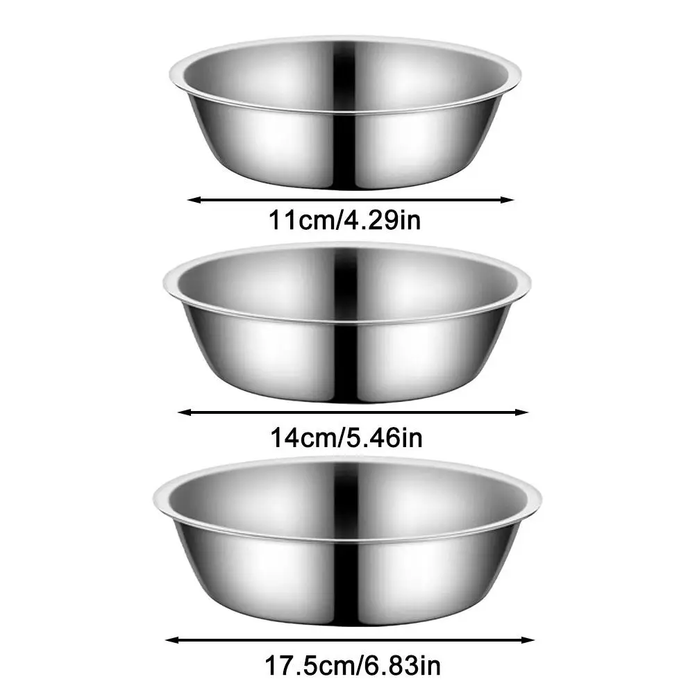 Stainless Steel Pet Bowl, Dog And Cat Food Bowl, Thickened Non-slip Bowl, Anti-fall, Not Easy To Deform, Easy To Clean 1pcs