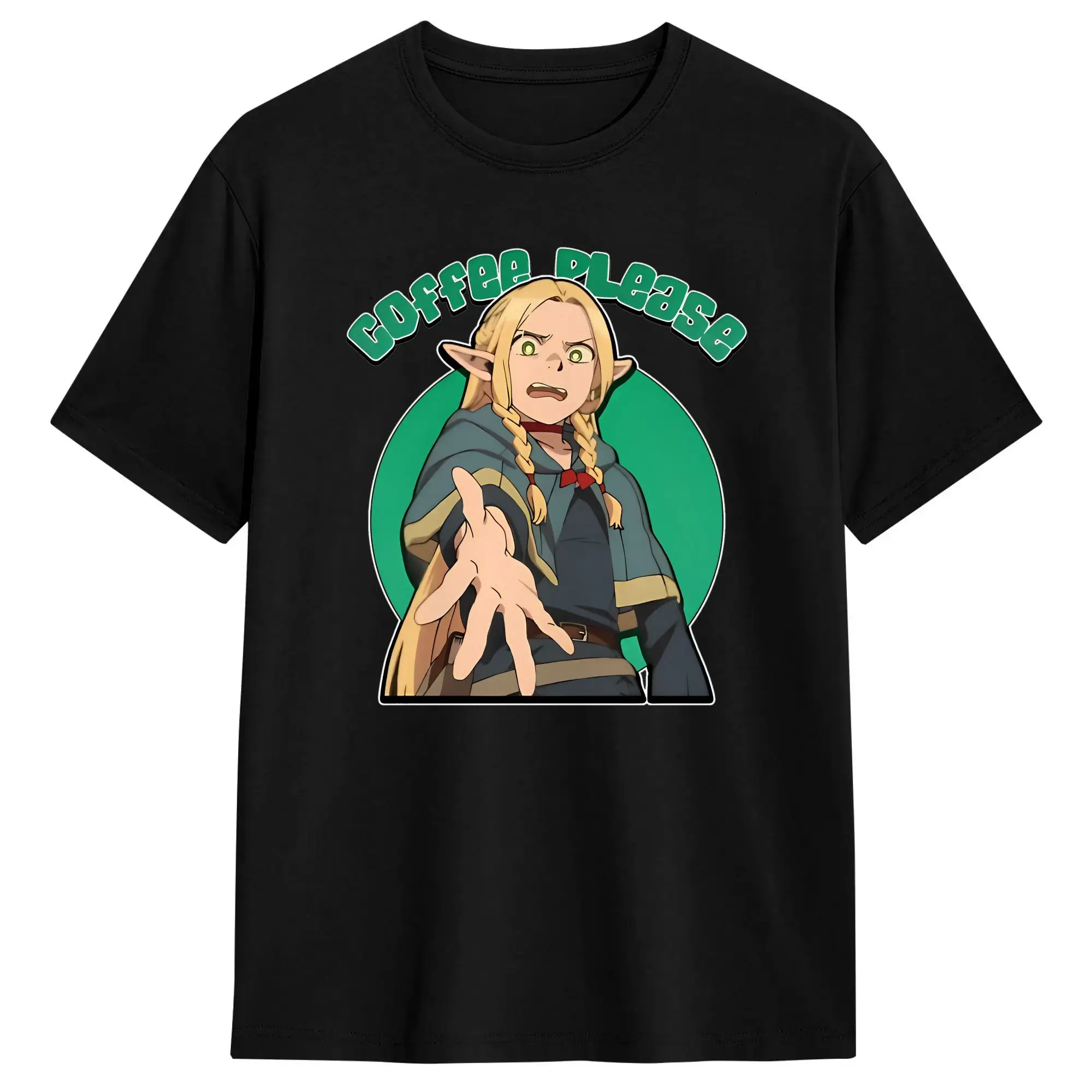 Delicious In Dungeon Meshi Marcille T Shirts  Amazing Tee Shirt Short Sleeve Crew Neck T-Shirt Pure Cotton Plus Size Clothes