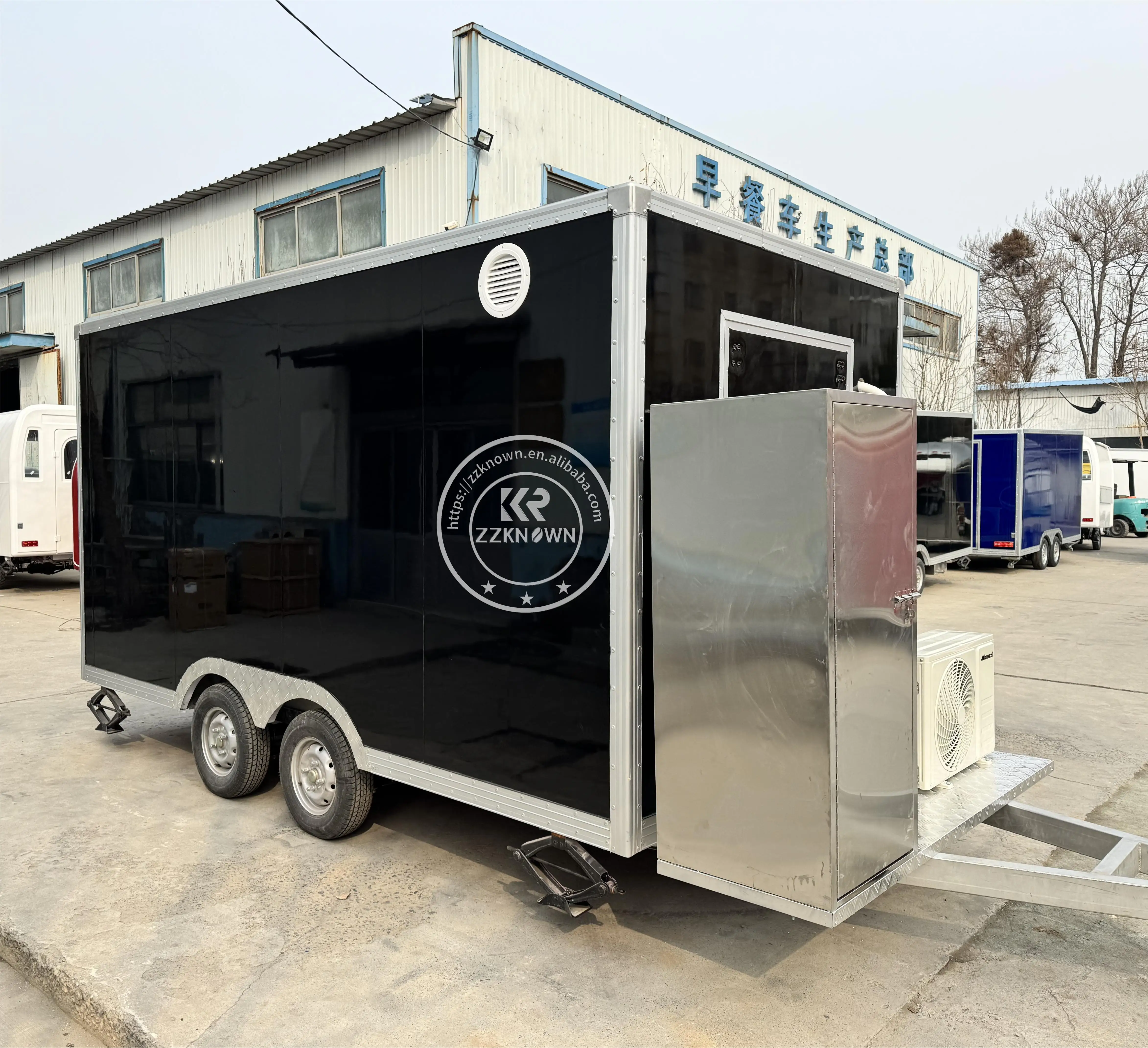 Outdoor Food Truck Hot Dog Cart Custom Kitchen Equipments Fast Food Trailer For Sale Snack Pizza