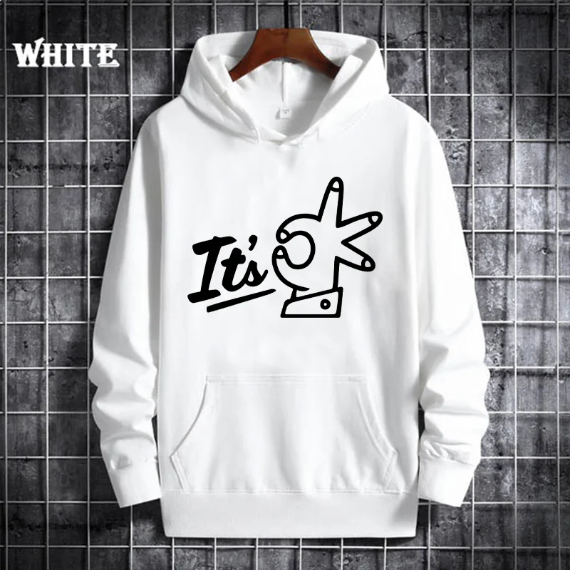 المرأة لفتة اليد موافق طباعة هوديي عادية طويلة الأكمام البلوز ملابس رياضية الخريف والشتاء مقنعين البلوز الملابس