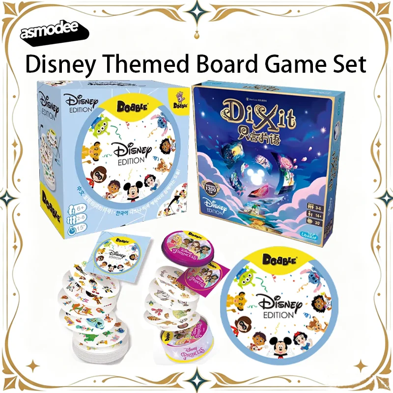 Asmodee Board Game Toy Dobble Board Game Toys Disney Princess Licensed Dixit Toys Family Party Puzzle Game Birthday Holiday Gift