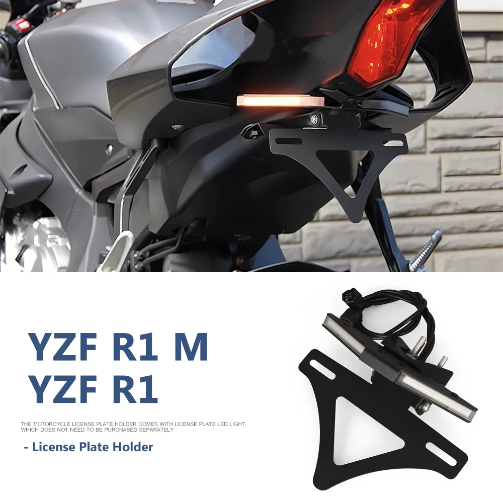 

With Light Tail Tidy Fender Eliminator Motorcycle YZF R1 M Rear License Plate Holder Bracket For Yamaha YZF-R1 M YZFR1 2015-2025
