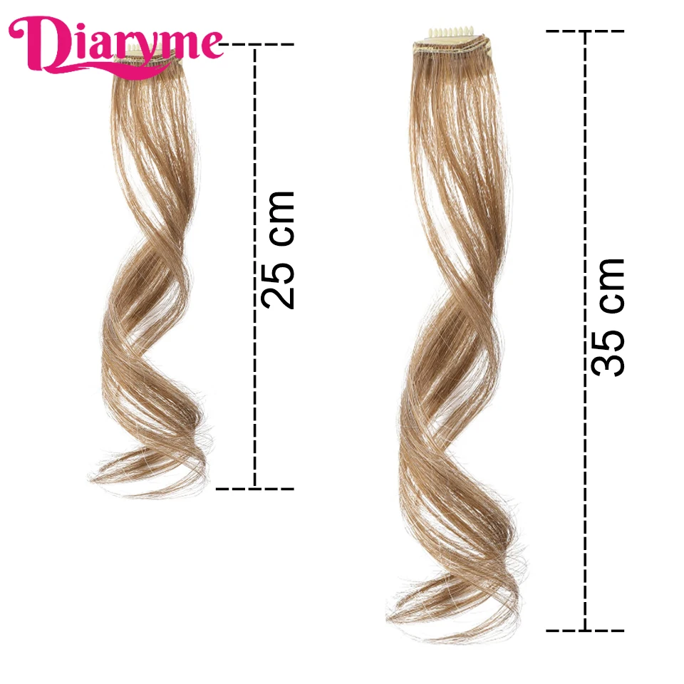 Flequillo de aire largo y rizado para mujer, extensiones de cabello sintético, 2 piezas