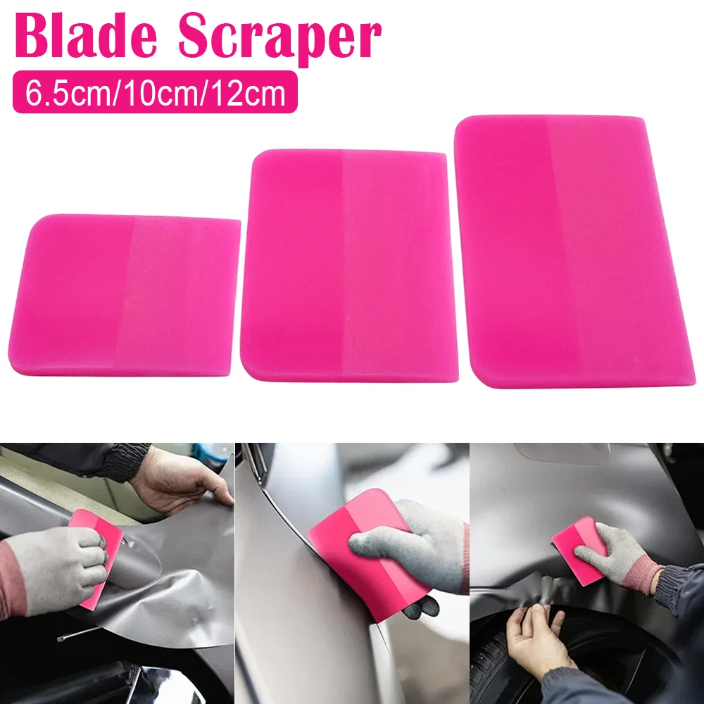 

Pink Car PPF Squeegee Auto Paint Safe Scraper Vinyl Wrap Application Tools Wrap Edge Tucking Paint Protection Film Squeegee