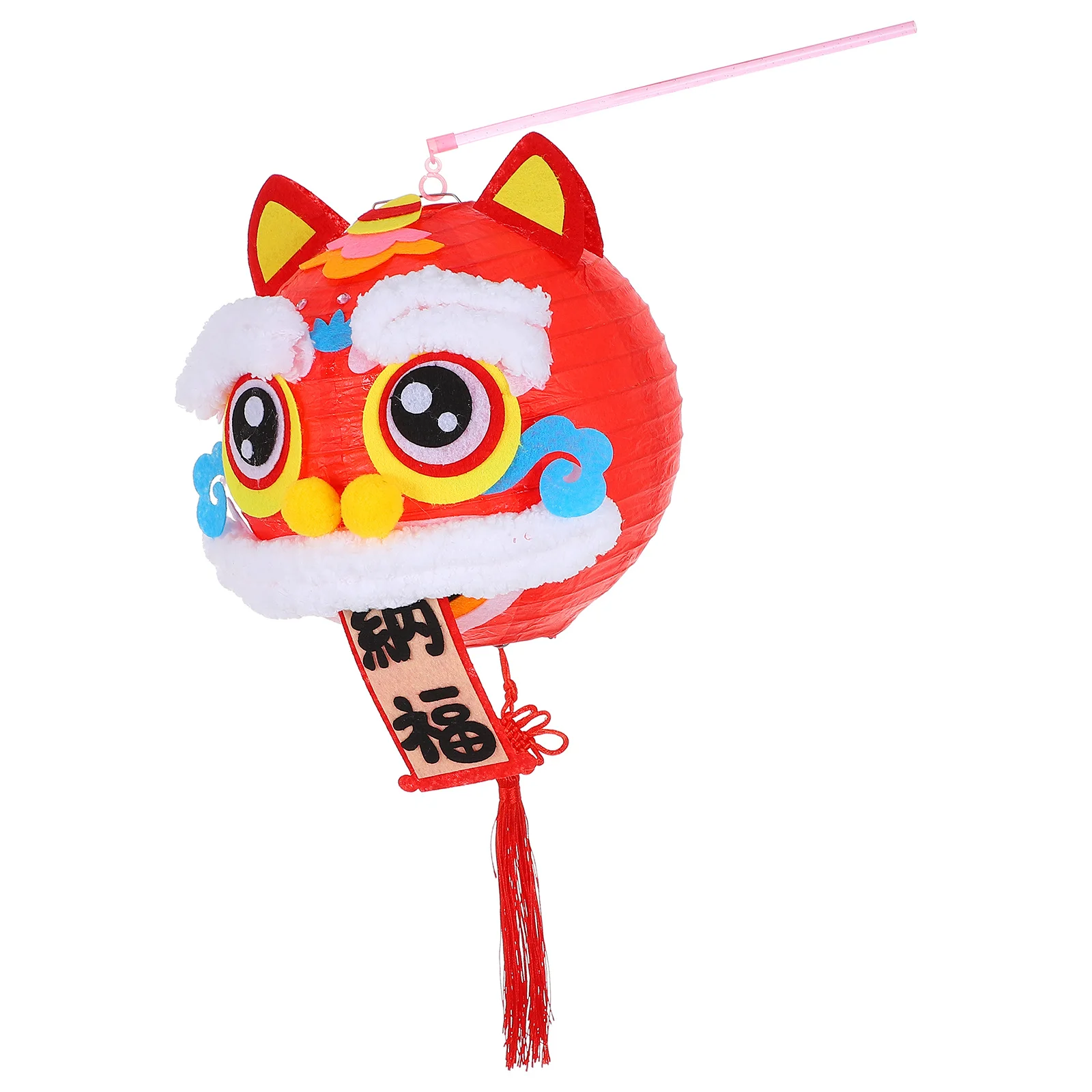 

DIY Lion Lantern New Year Decoration Handheld Lantern Handmade Kit for Spring Festival Festive Celebrations