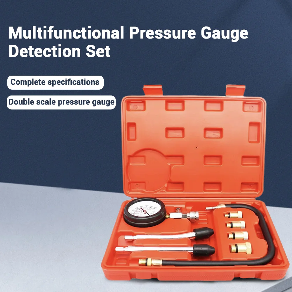 

Engine Fuel Detection Repair Cylinder Pressure Gauge Multi-Functional Pressure Tester for Automobiles