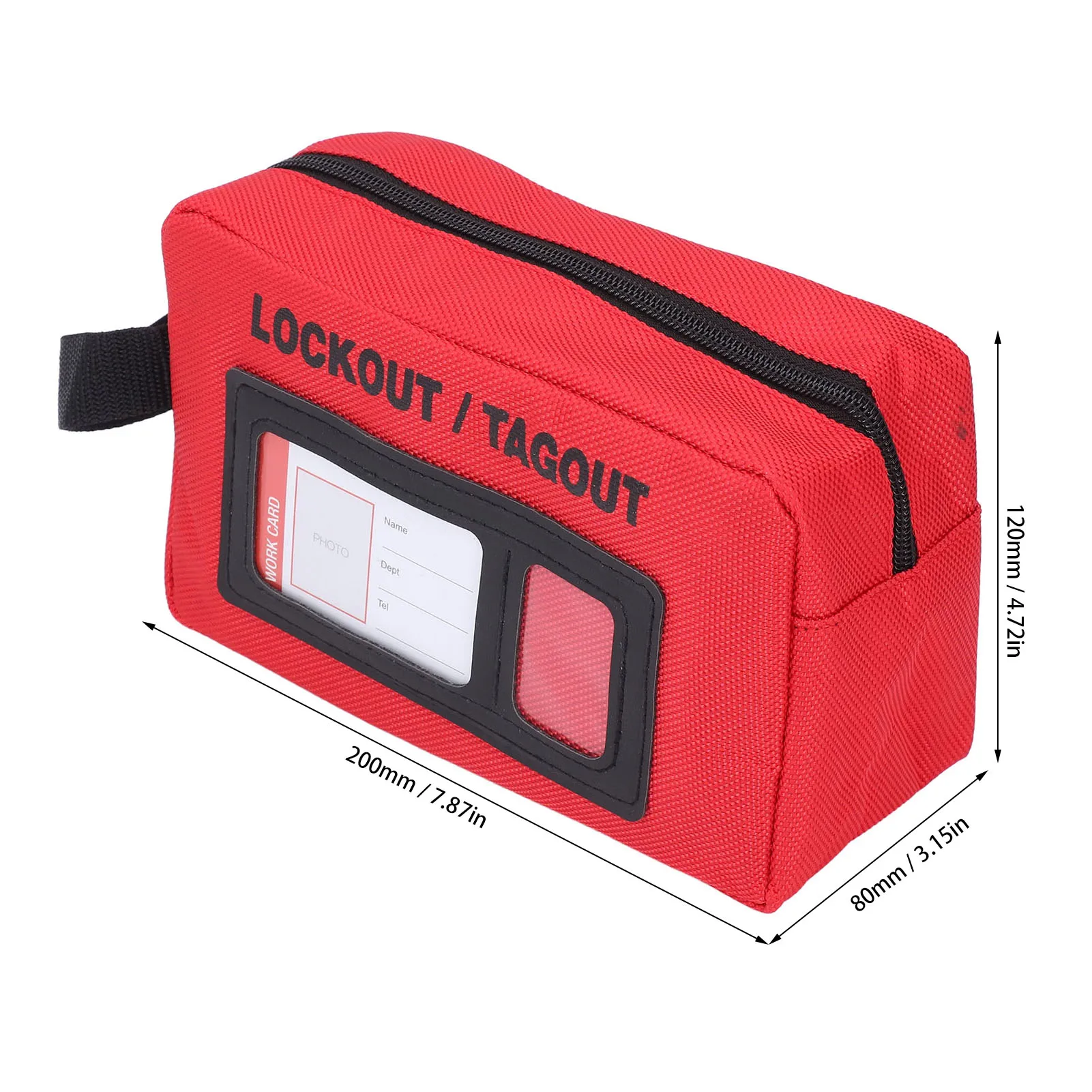 Lockout Tagout Storage Bag Polyester Cloth Large Capacity Heat Resistant Lockout Bag Portable High Strength for Home Industry