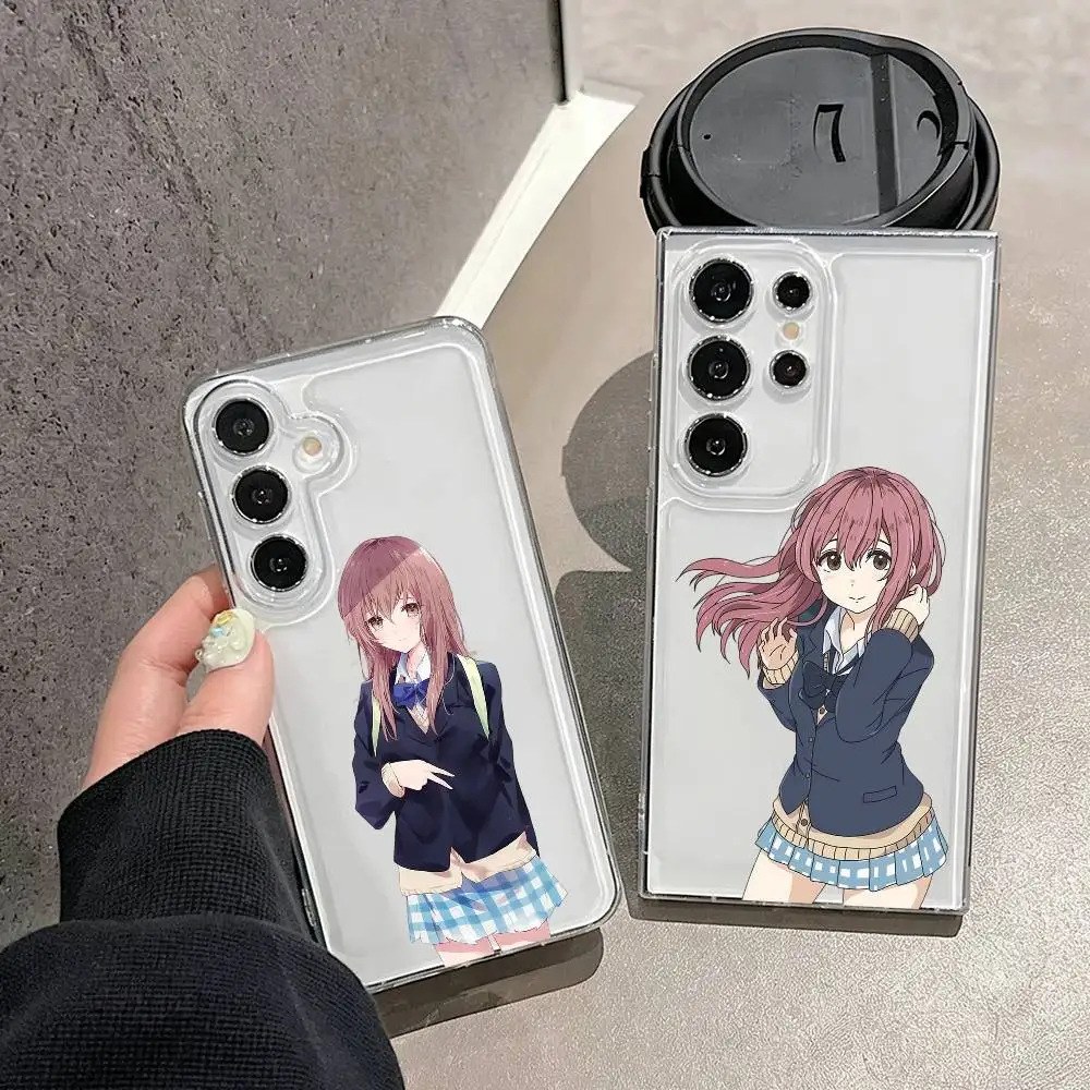 A Silent Voice Nishimiya Shouko  Phone Case For Samsung S25,S24,S21,S22,S23,S30,Ultra,S20,Plus,Fe,Note,10,9,5G Transparent