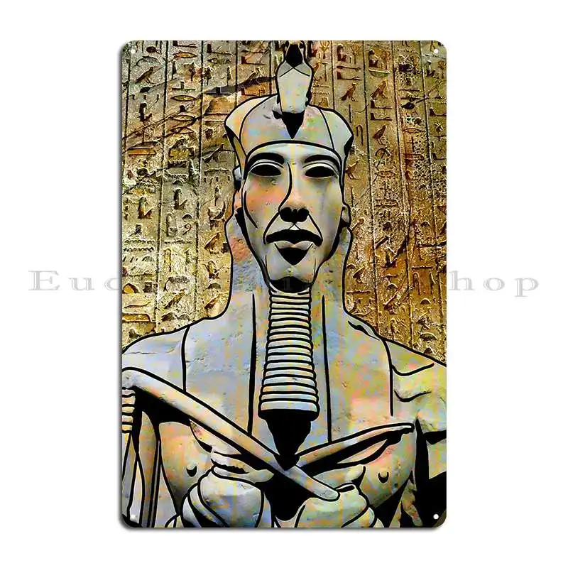 Akhenaten No 2 Ancient Egyptian Pharaoh Metal Plaque Poster Personalized Design Party Club Wall Mural Tin Sign Poster