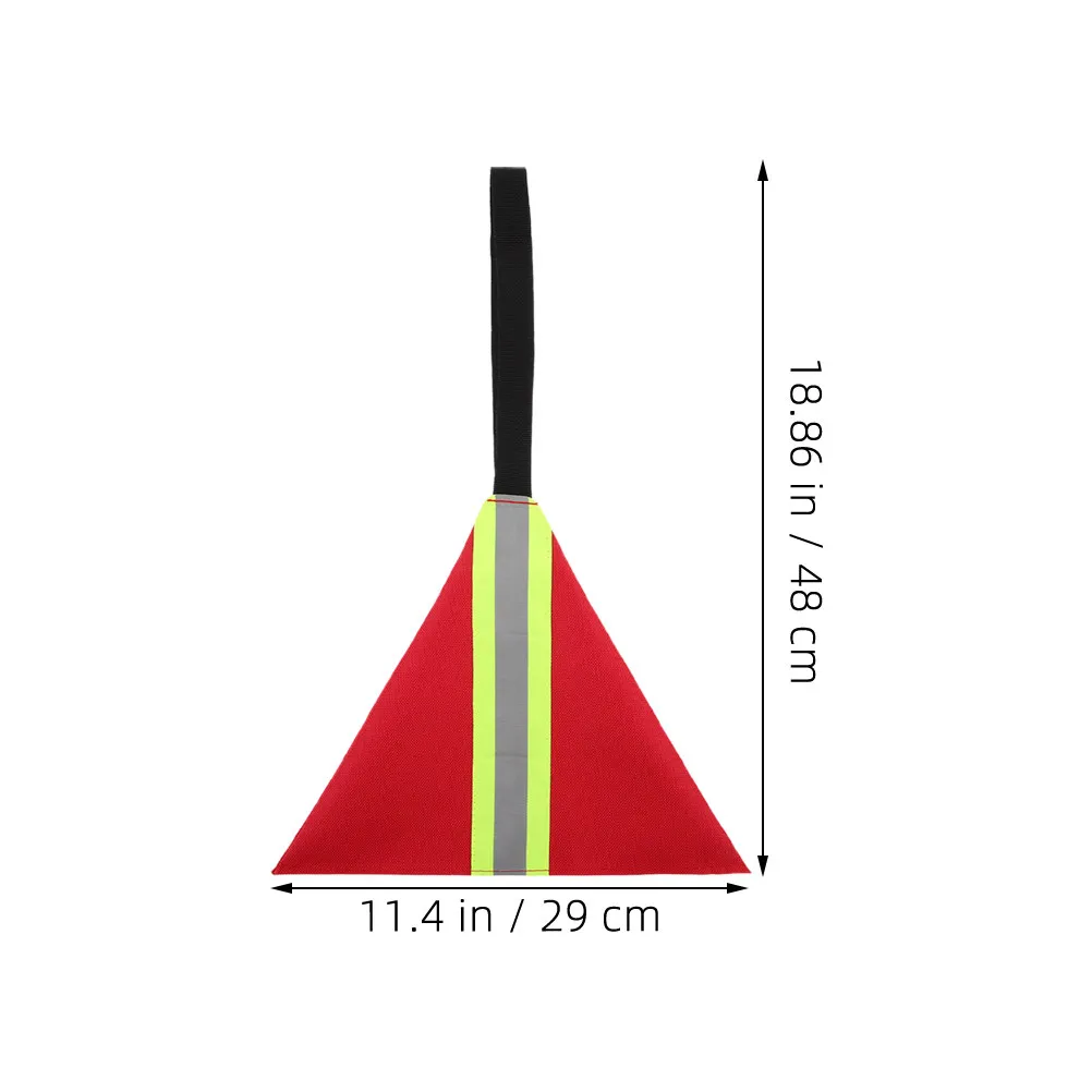 Red Reflective Kayak Warning Flag Set – 3pcs Towing Safety Flag for Boating, Camping & Outdoor Adventures