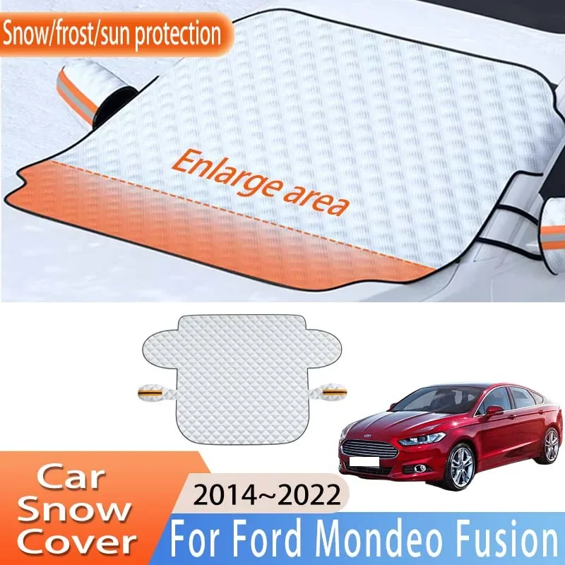 

Car Accessories For Ford Mondeo Fusion 2014~2022 2015 Front Windscreen Snow Cover Ice Frost Sun Protector Waterproof Auto Parts