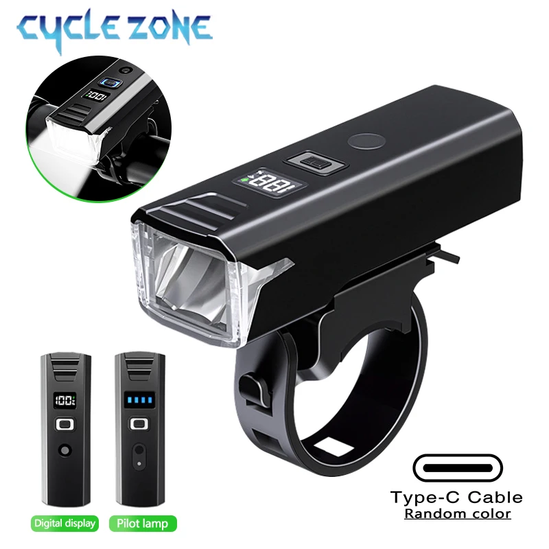 【セール中】インテリジェントセンサー付き自転車ヘッドライト,LED自転車ヘッドライト,USB Type-C充電,自転車懐中電灯,サイクリングアクセサリー