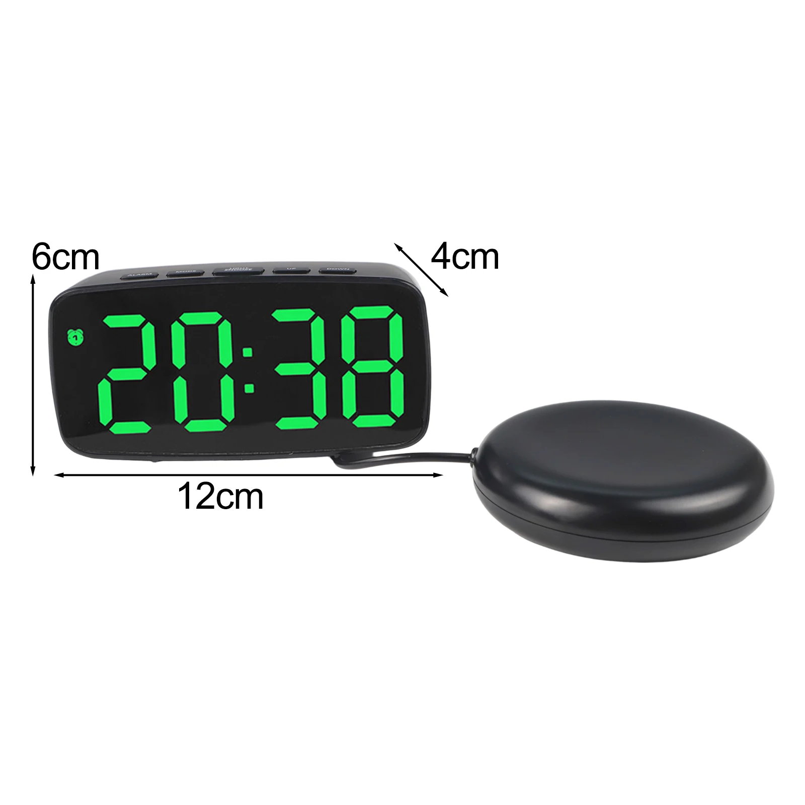 Vibration Alarm Clock with LED Display and Adjustable Brightness for Heavy Sleepers or Anyone Who Loves Snoozing